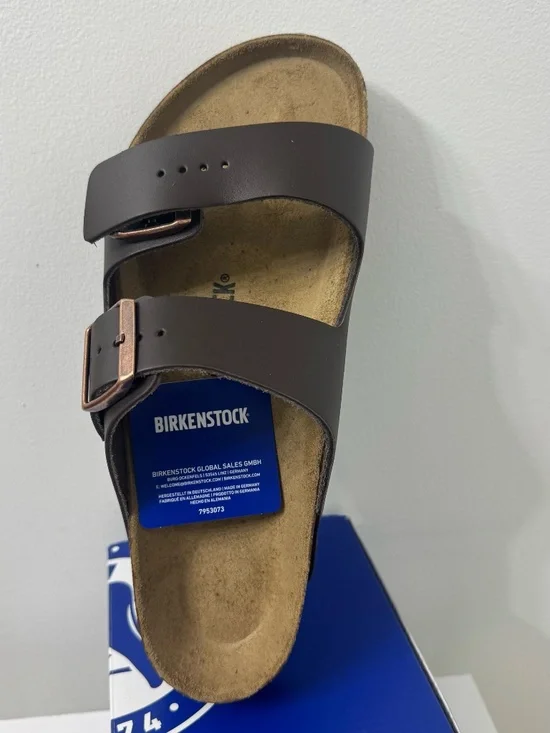 Birkenstock Arizona Dark Brown Leather Sandals EU 42 Men 9 Women 11 Regular Fit - Picture 4 of 12
